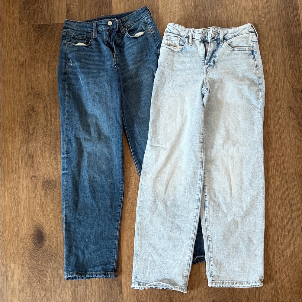 Old Navy Women’s High Rise OG Loose Jeans - Size 2 - 2 Pairs